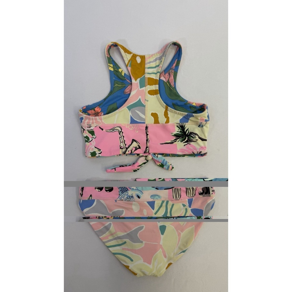 Maaji Girls 2 Piece Bikini Swimsuit Colorful Reversible Sz 10 EUC Beach Pool - Picture 4 of 8